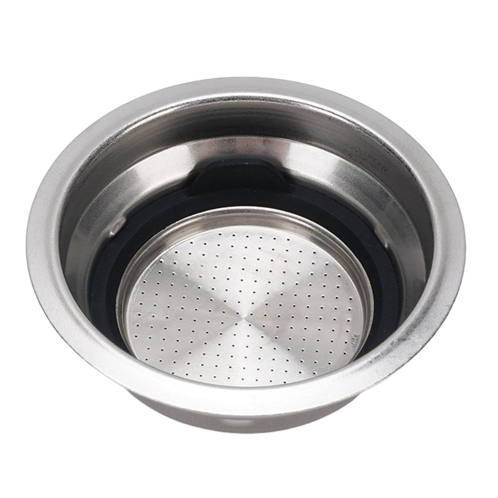 51MM Portafilter Basket Stainless Steel Portafilter Filter Basket with Silicone Washer for EC860