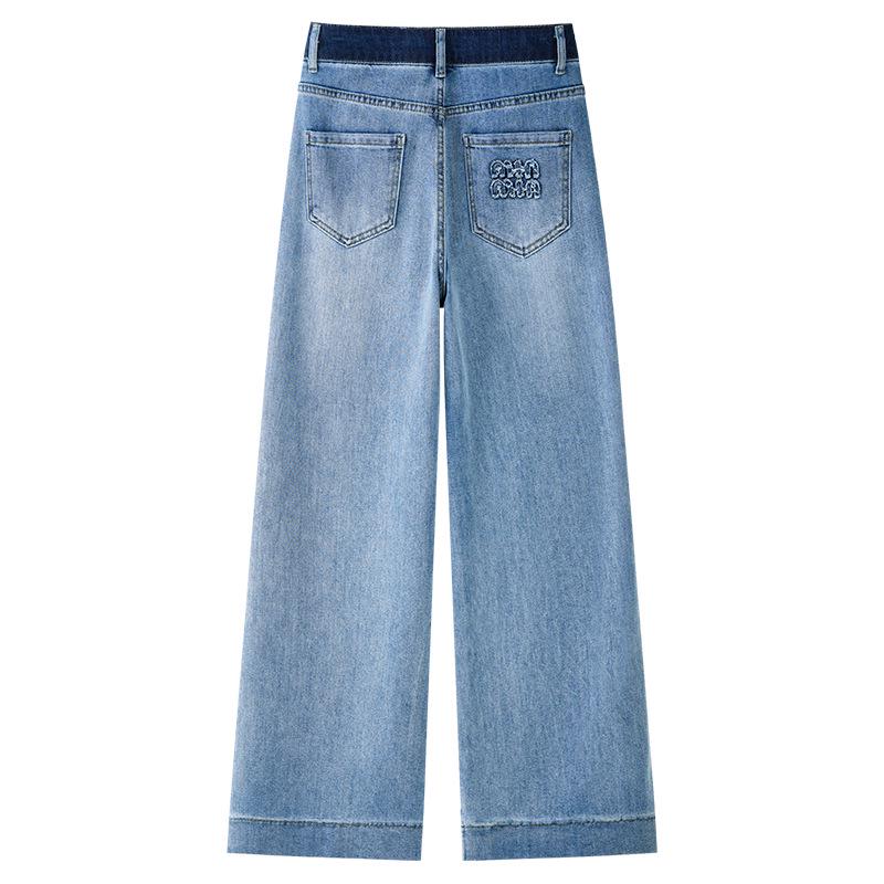 Damskie dżinsy z wysokim stanem i szerokimi nogawkami, pochlebny fason dla figury w kształcie gruszki - popularny styl do ziemi na wiosnę i jesień 2025