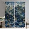 Anti-mosquito Curtains for Living Room Curtain Japanese Waves Home Interior Curtains 2 Pieces Partition Tulle for Bedroom Shades