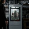 Creepy Window Posters Skeleton Frame Wall Sticker for Halloween Horror Decoration, Reusable Art Decor 3D Scary Stickers with Spider Web Design,