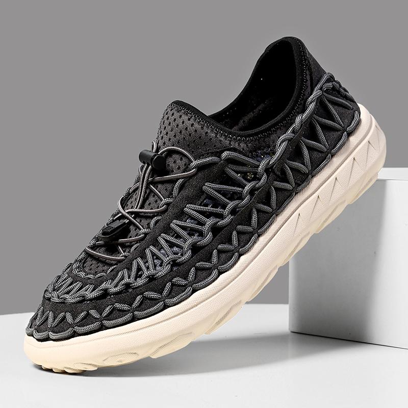 Letnie ręcznie plecione sandały męskie Męskie buty codzienne Męskie sneakersy Sandały plażowe Buty męskie