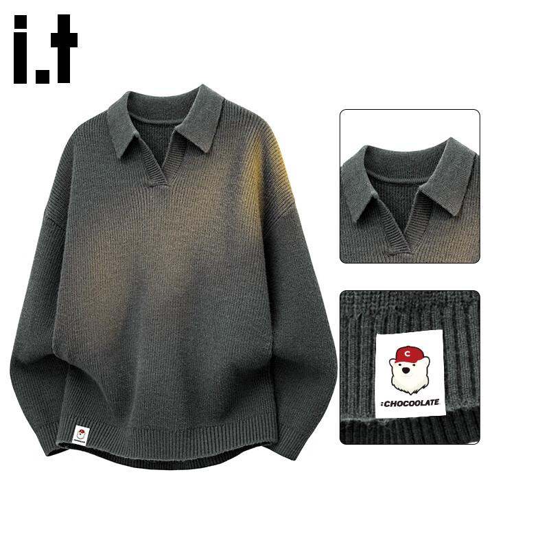 

CHOCOOLATEit Men s Lapel Knit Sweater 3XL