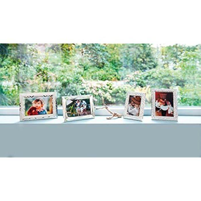 Cadre photo - zilverstad - austin - 10x15 cm - argent - velours - suspendu ou posé