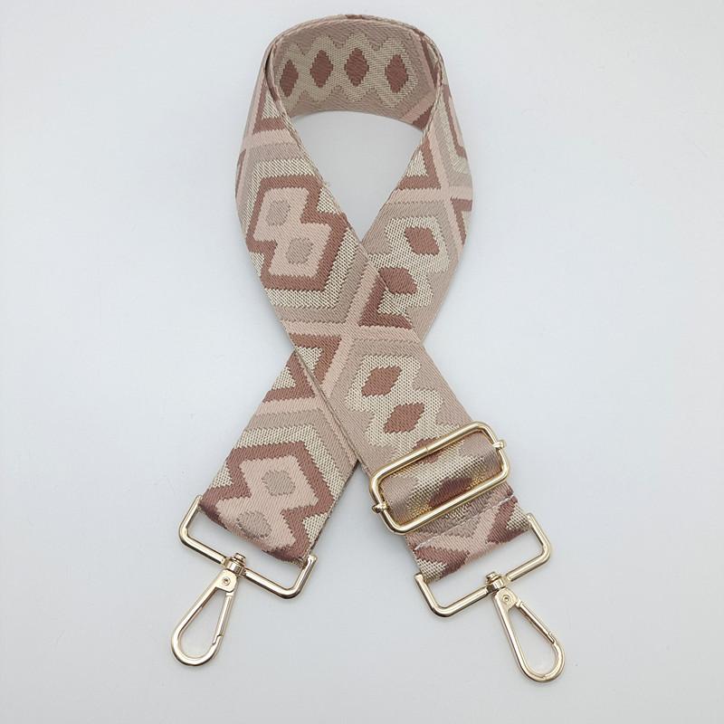 New Rhombus Canvas Widened Bag Strap Telescopic Adjustment Length Bag Strap Accessories Single Shoulder Crossbody Shoulder Strap