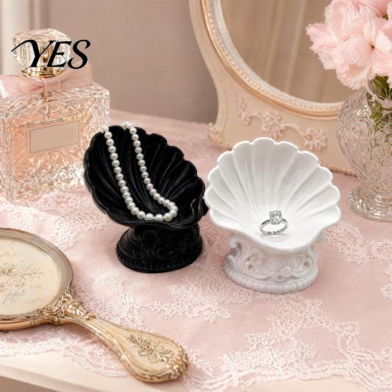 Jewelry Display Dish 3D Printed Shell Tray, Vintage Earrings Necklaces Rings Bracelets Decorative Tray Dish, Keys Trinkets Holder Organizer Bowl Shape