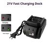 1Pcs Us/Eu Plug 21V Universal Li-Ion Battery Charger Power Tool Smart Charger Fast Charging Multiple Protections