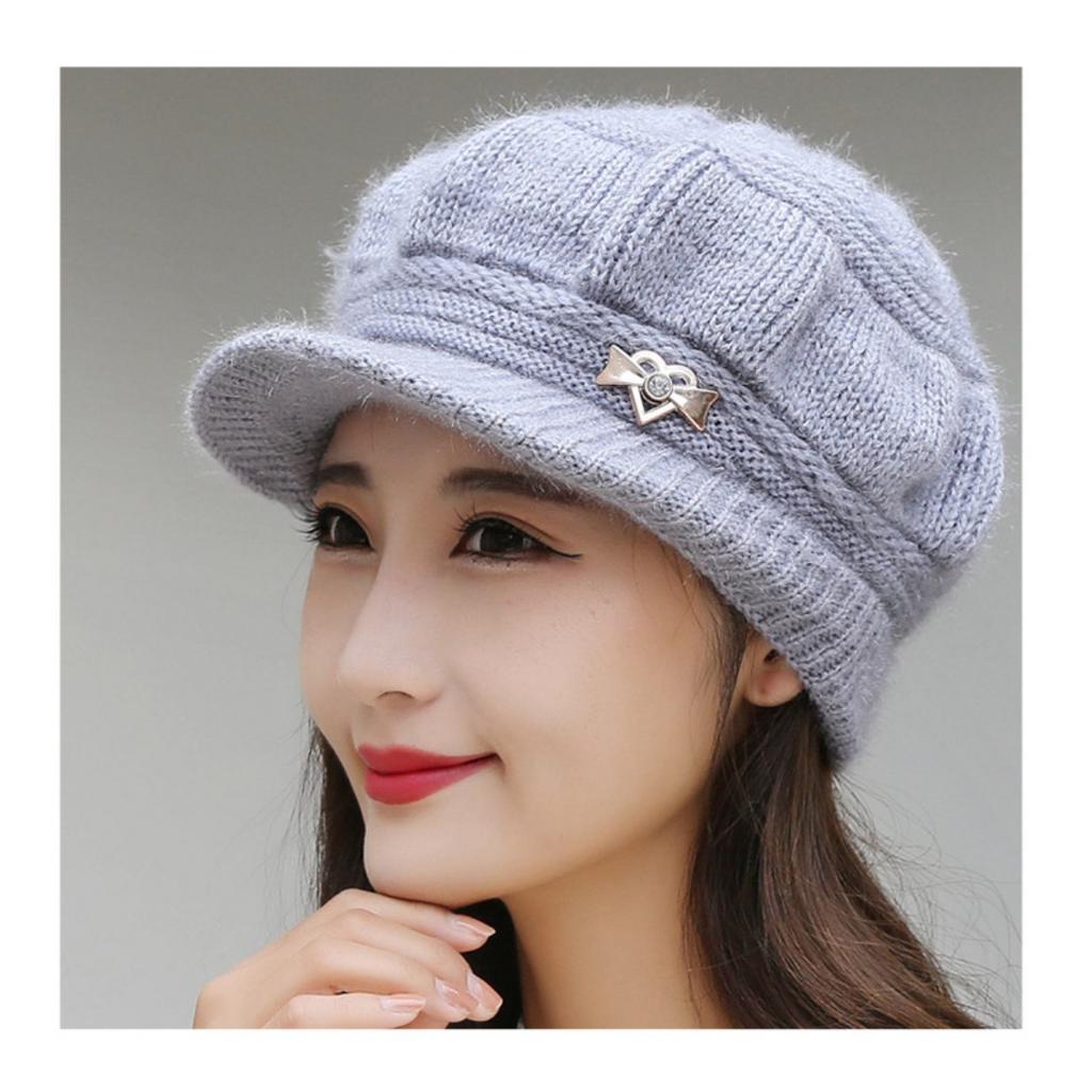 Velvet Hat, Thickened Hat, Knitted Hat, Knitted Hat, Warm Hat, Ladies' Hat, Beret