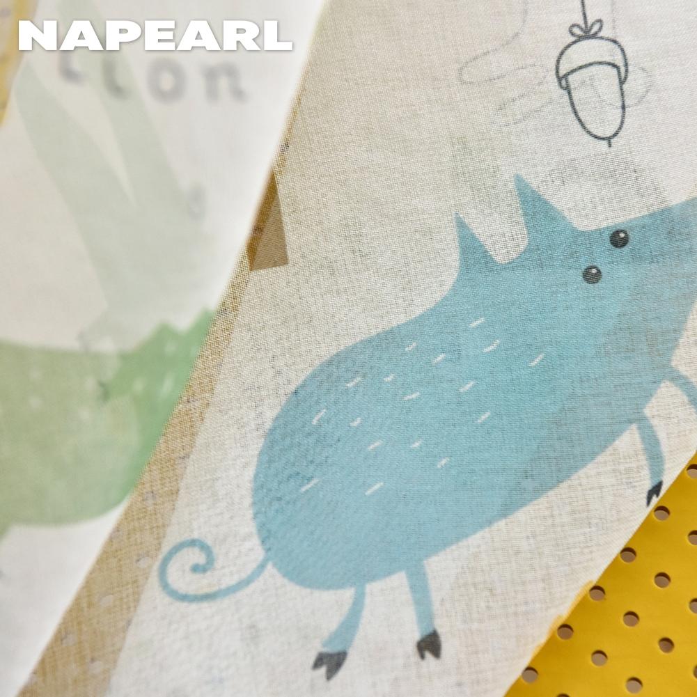 1PC NAPEARL 70-80% Blackout wydrukowano Cartoon wzór zwierzęcy spersonalizowane przezroczyste zasłony do sypialni salon Home Decor
