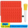 100/50x Gummy Bear Mold with Dropper Silicone Chocolate Mold Fondant Chocolate Candy Maker Moulds DIY Baking Decorating Tools