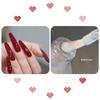 Wine Red Glitter Peel-Off Nail Polish - Long-Lasting Shiny Crystal Burst, 2026 New Internet Celebrity Favorite
