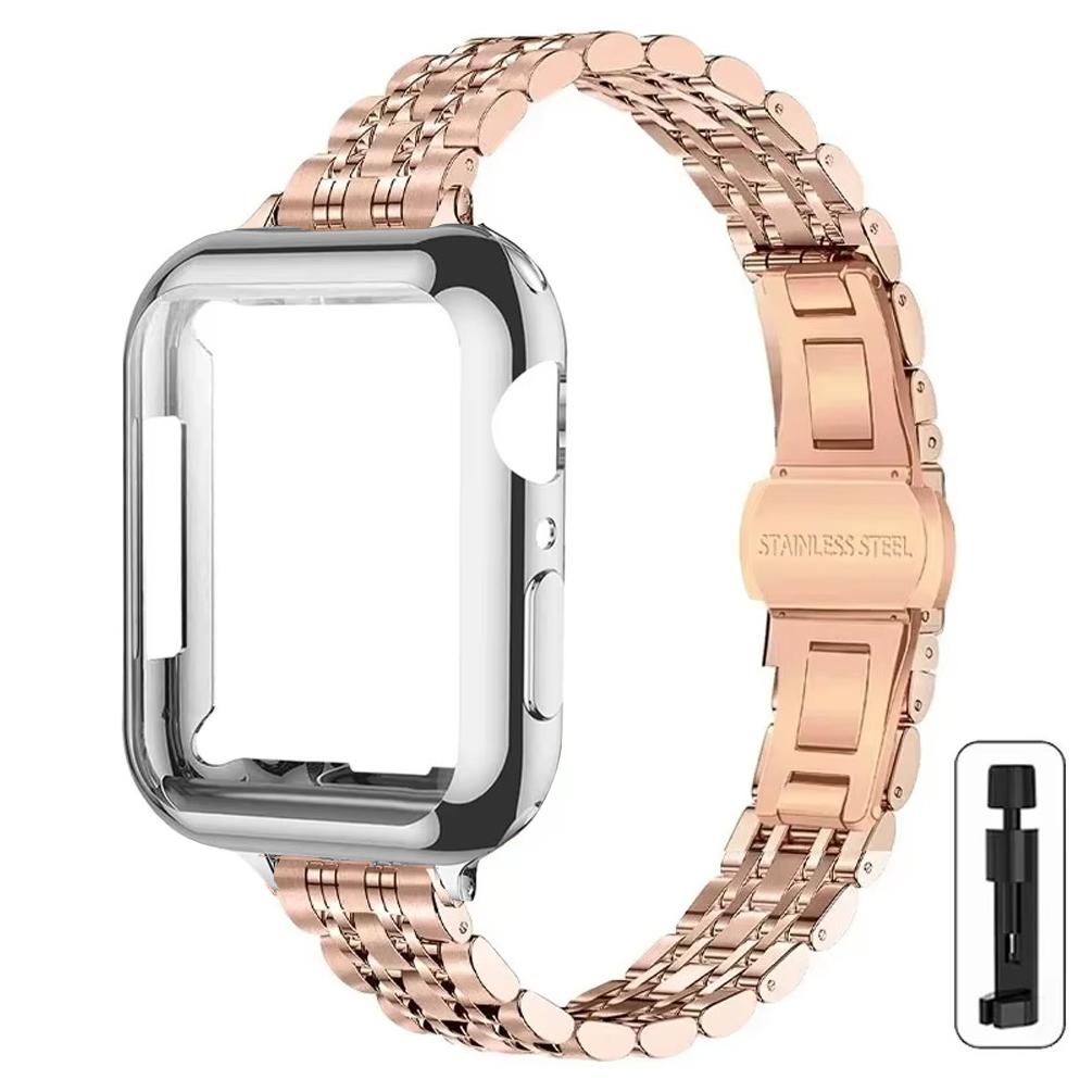 TPU-Hülle + Schlankes Armband für Apple Watch Ultra 3 2 1 49mm für iWatch 11/10/9/8/7/6/5/4/3/2/1/SE 46mm 45 44 42 41 40 38mm Armband