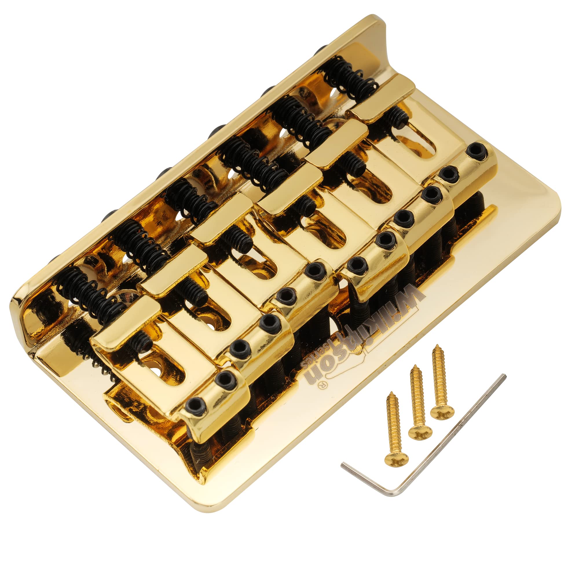 

Wilkinson WOF02 String Pitch Hardtail Bridge Vintage Saddles for Fender Strat Electric Gold 10.5mm Squier/Mexico Guitar, золотой
