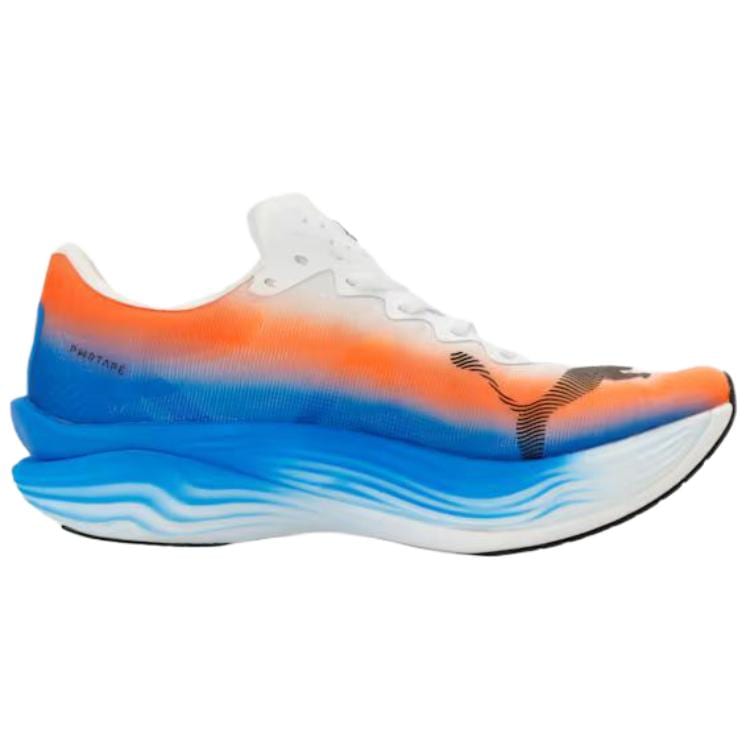 Puma Deviate NITRO Elite 3 Lightweight Running Shoes Men's White Orange Blue 313420-01
