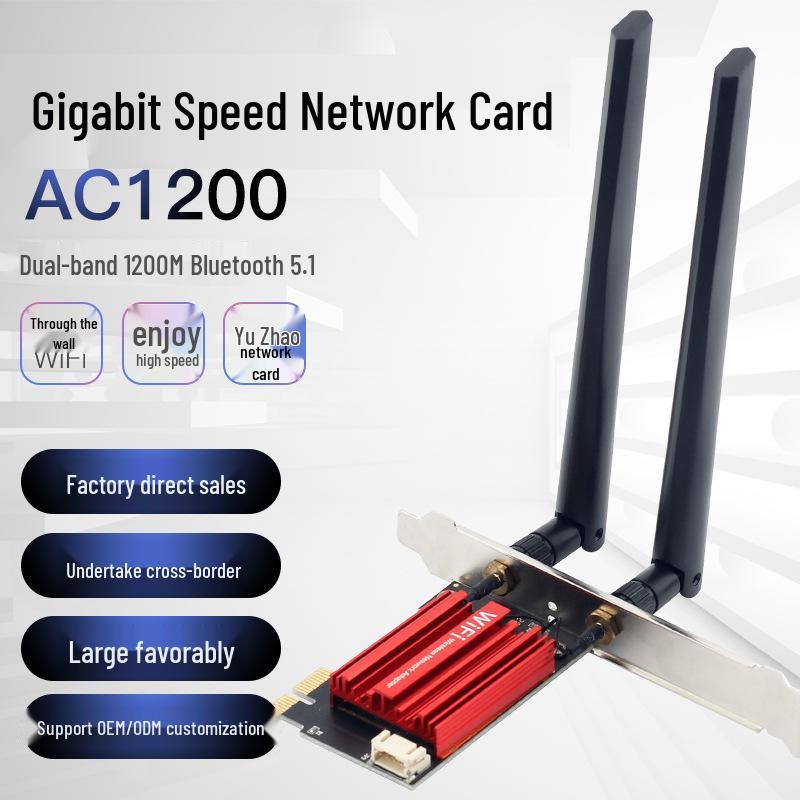 

Dual-Band 5G High-Speed PCIe Wireless Network Card with Built-in Gigabit WiFi Receiver AX210 for Win/Linux