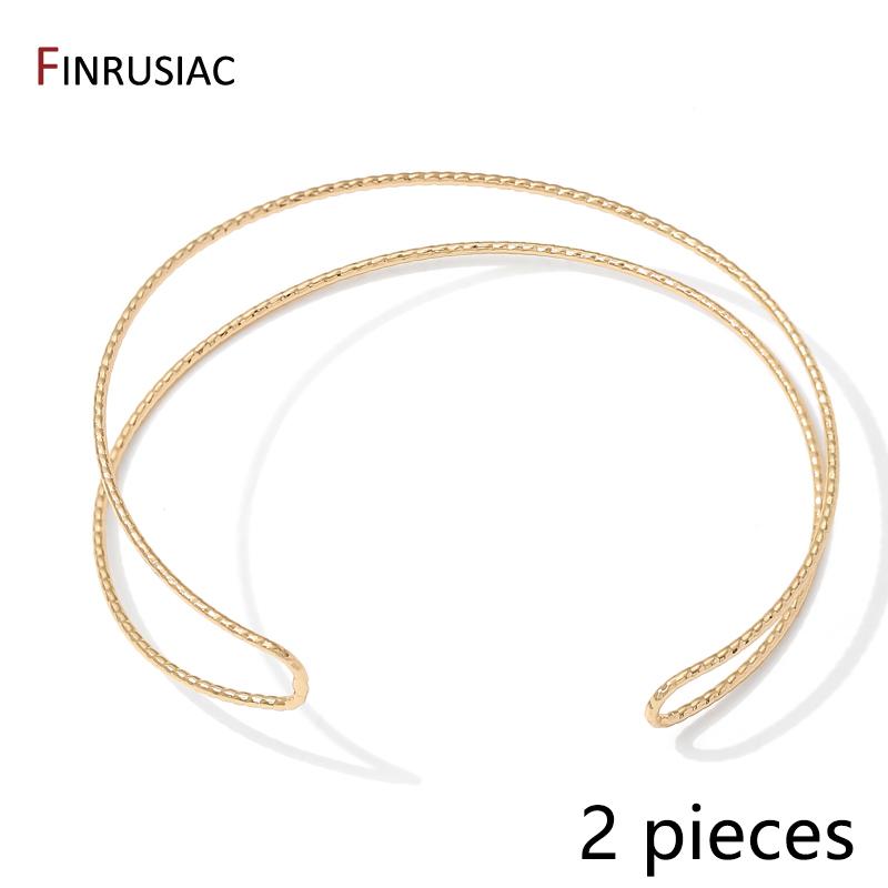 

New Fashion 14K Gold Plated Brass Adjustable Bangle,Open Cuff Bangles For Women Girls Fashion Jewelry Accessories 62.3mm ( adjustable)