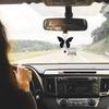 Funkelnder Schmetterlingsanhänger Auto Innendekoration Bling Anhänger Auto Rückspiegel Autoanhänger Dekor Ornamente Zubehör