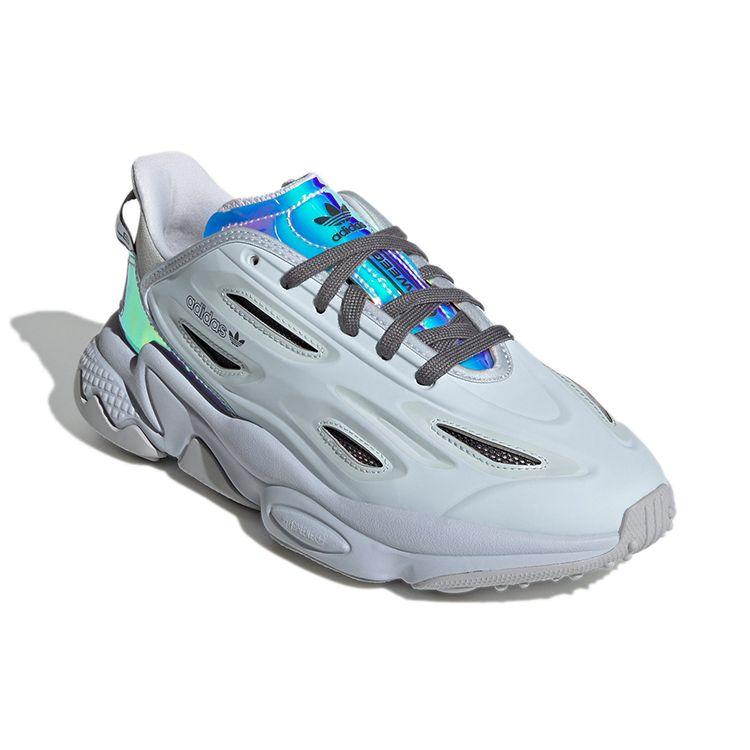Adidas Originals Ozweego Celox Round Toe Lace-Up Durable Low-Top Lifestyle Shoes Women Sneakers Gray Blue GX2956
