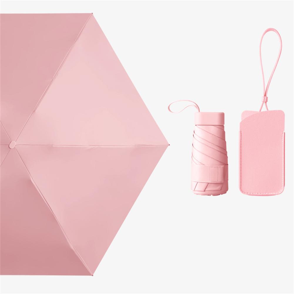 Outdoor Mini Umbrella 6-fold Portable Folding Ultralight Uv Protective Sun Rain Umbrellas Parasol Umbrella