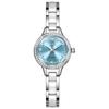 OLEVS Wasserdichte Quarz Beliebte Perfekte Geschenkidee für Stilvolle Business-Uhr mit Datum Schlankes Silber Edelstahl Türkis Blaues Zifferblatt Damen-Uhr, Blau,