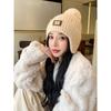 New Autumn and Winter Plush Warm Knitted Hat for Women Sweet and Cute Plus Velvet Ear Protection and Cold Proof Woolen Hat