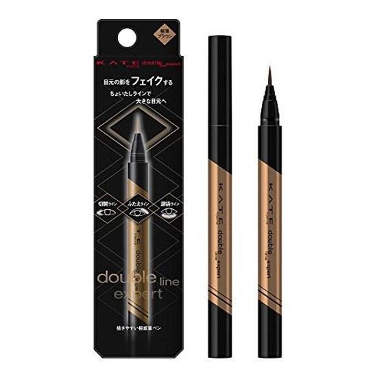 KATE Eyeliner Double Line Expert LB-1 Ultra Thin Brown Single 0.5 Milliliters