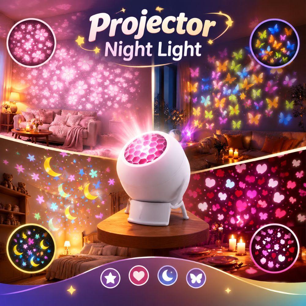 Soft Glow LED Projection Lamp Dynamic Projection Ambient Night Light Party Decoration