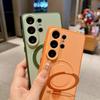 Applicable to Samsung S26ultra mobile phone case, new S25ULTRA skin-sensitive magnetic suction bracket, anti-drop protective case A57