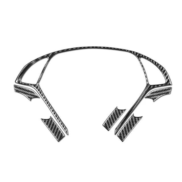 

Для Infiniti G37 2008-13 G35 07-08 G25 11-12 Q60 14-15 Накладка на рулевое колесо из углеродного волокна, наклейка на аксессуары для салона автомобиля чёрный