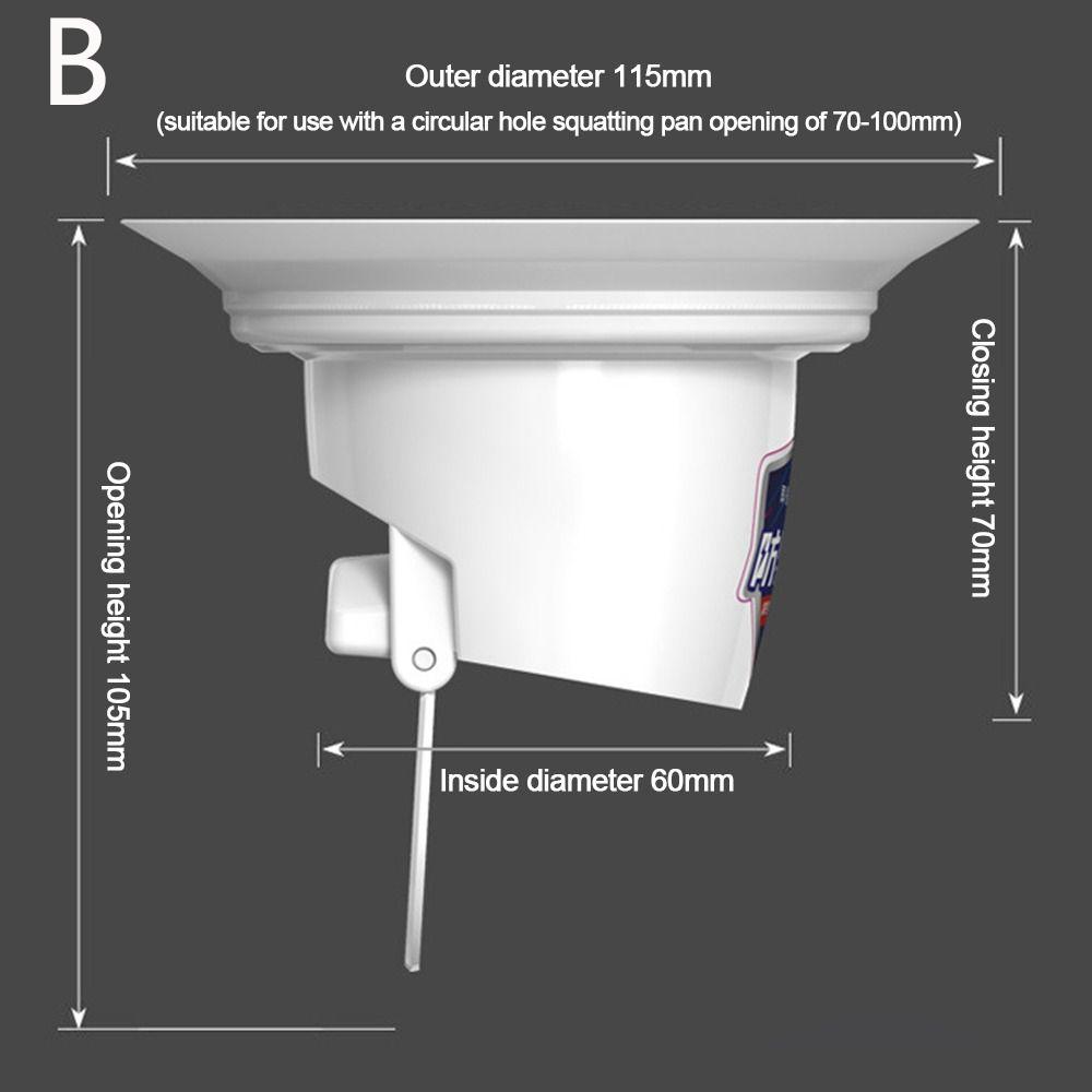Squatting Pan Anti-smell Plug Plastic Anti-blocking Cover Squatting Pit Smell Stopper Durable Bathroom Squat Toilet Accessories