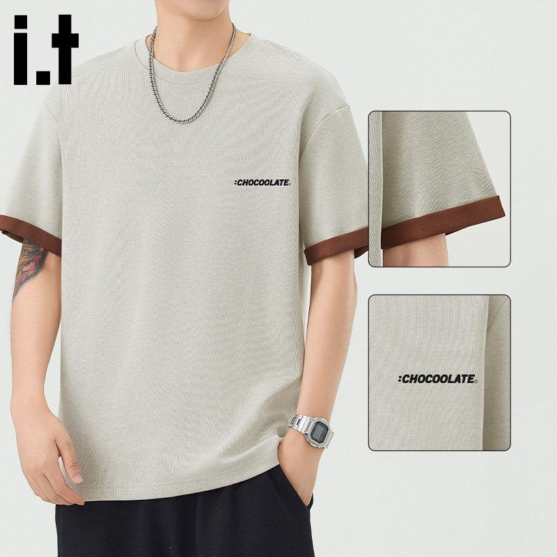 :CHOCOOLATEit Men s Retro Color Block Short Sleeve T-Shirt 3XL