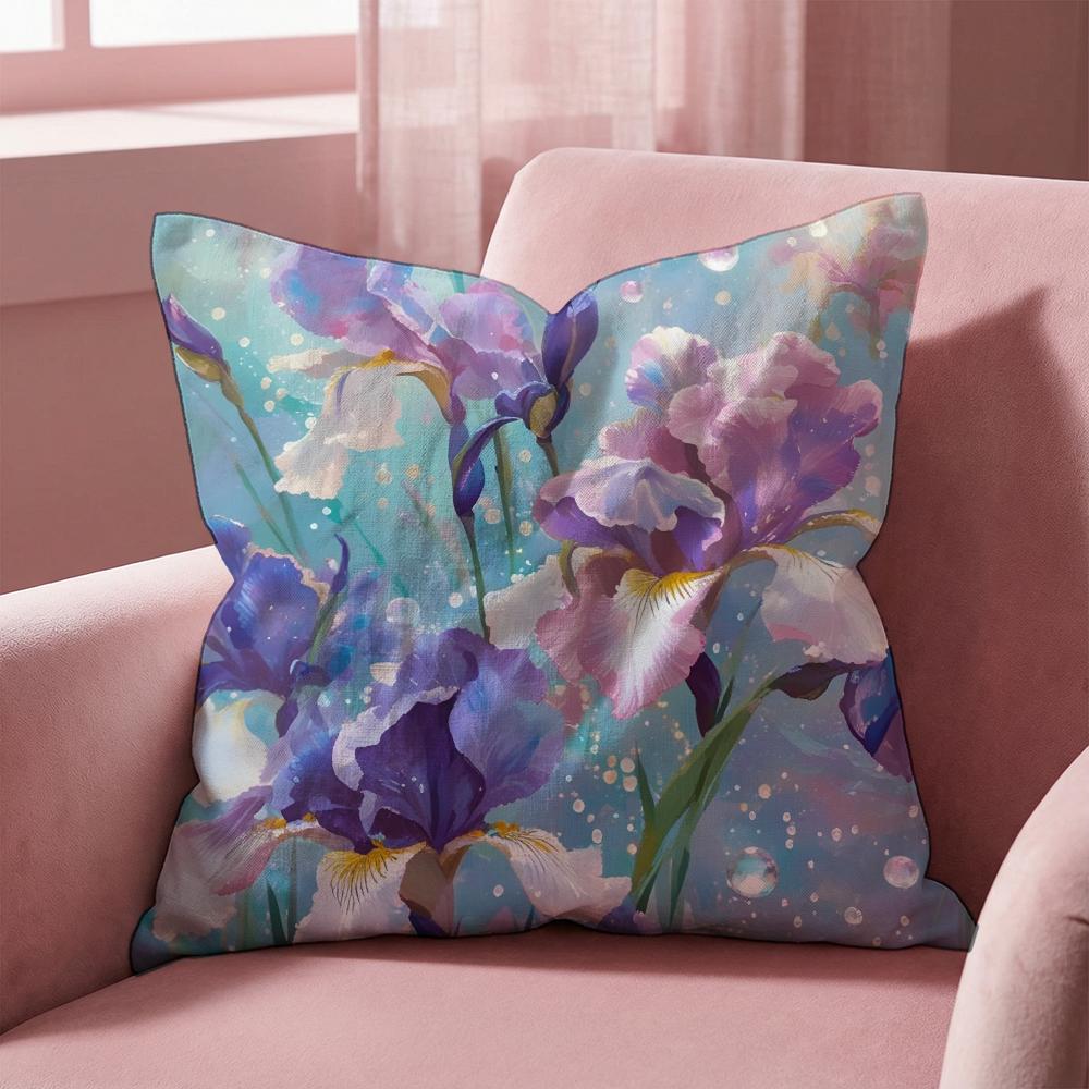 Iris Cushion Cover Multi-Scene Pillow Cover for Home & Car - Reversible, Soft & Durable for Daily Use