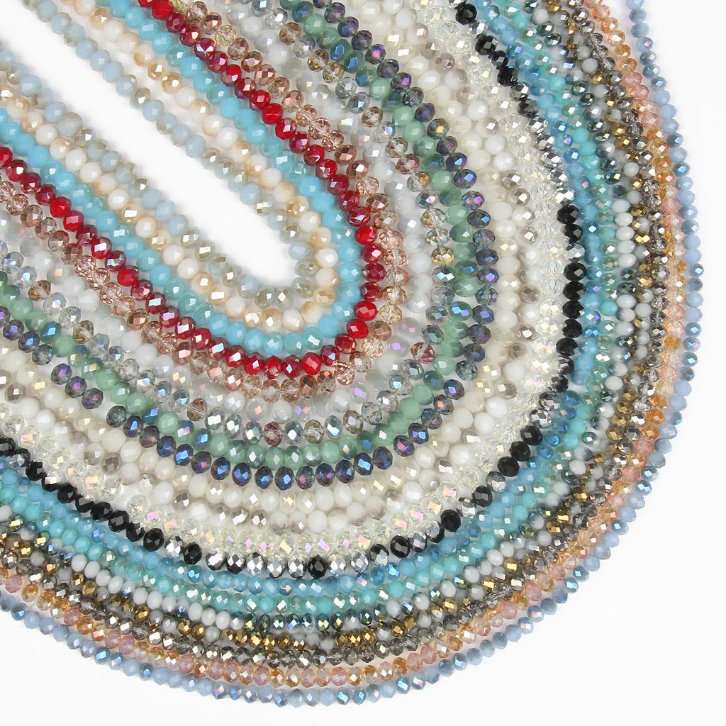 3 4 6 8mm Facettierte Rondelle Kristallglasperlen Österreich Kristall Abstandshalter Lose Perlen Für Schmuckherstellung DIY Armband Anhänger Zubehör