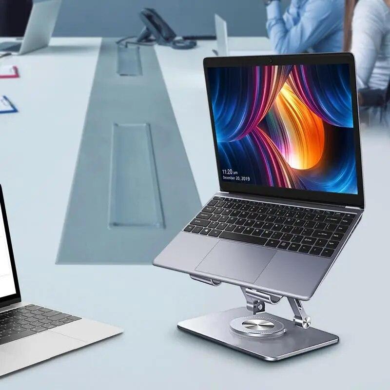 Aluminum Alloy Laptop Stand Adjustable Laptop Bracket 360 Degree Rotatable Metal Holder Compatible With All Pads Tablet Bracket