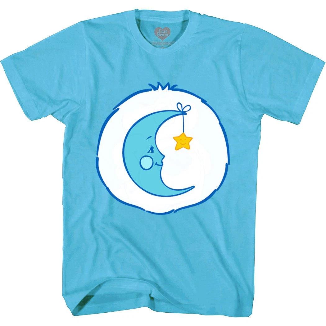 Care Bears Bedtime Bear Belly Badge Costume 100% Cotton T-shirt Mens Tees Top 3XL