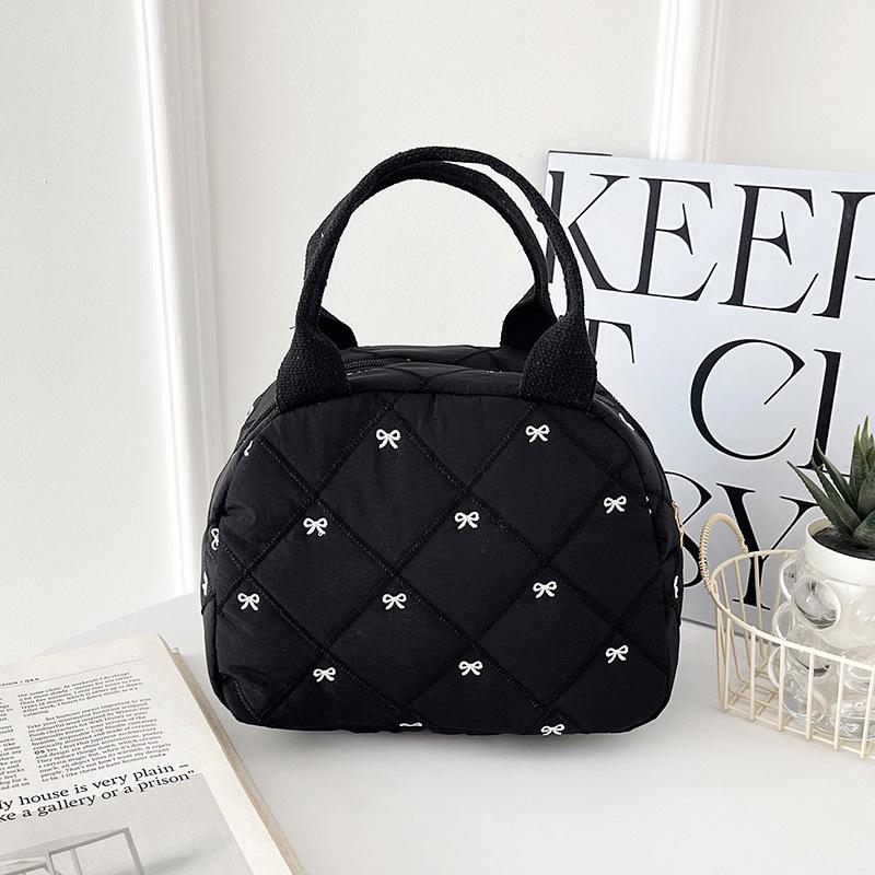 Beautiful Plaid Bow Handbag Women's Bag Large Capacity Commuter Women's Light Casual Handbag