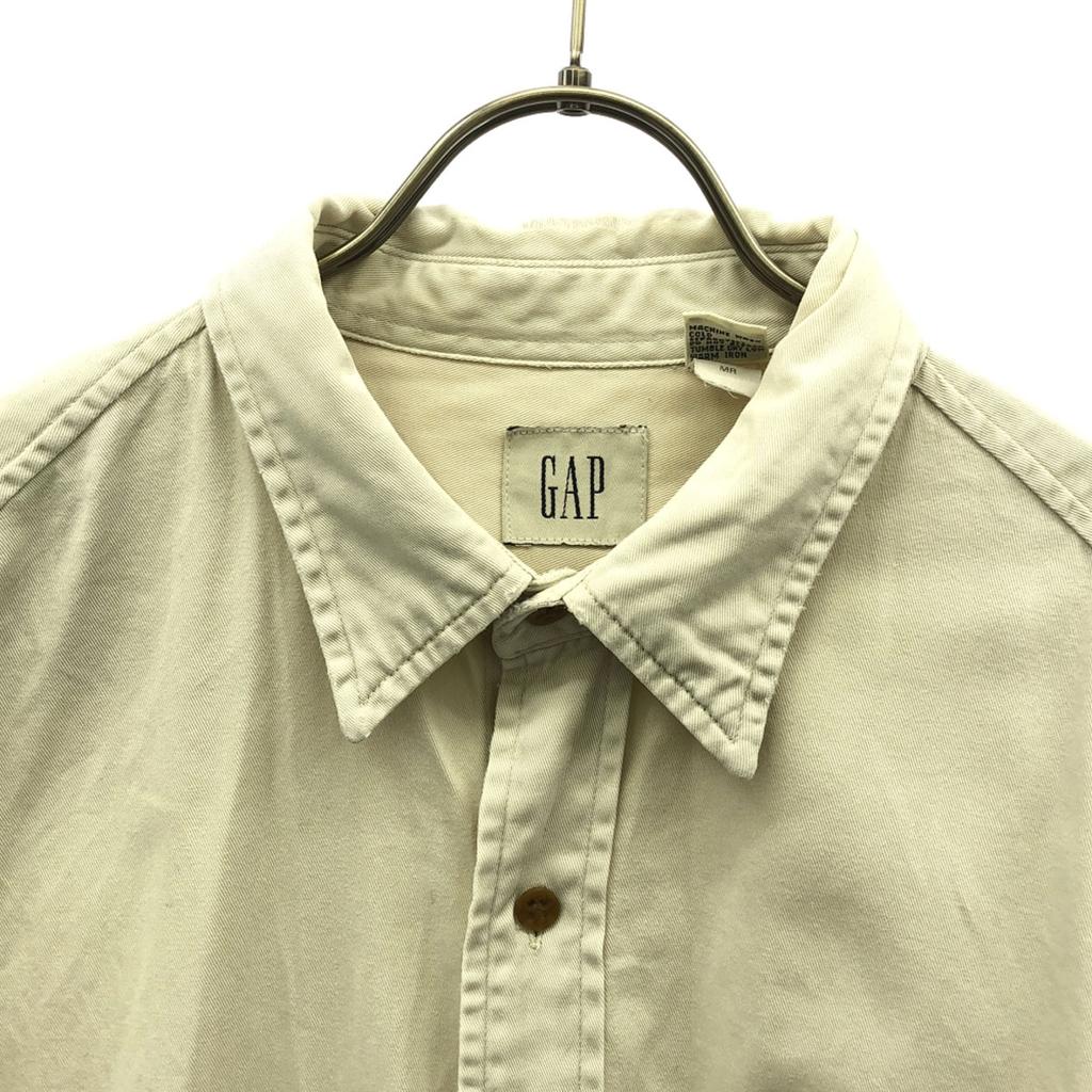 Gap 90s Old Long Sleeve Cotton Shirt L Cream Men's Used