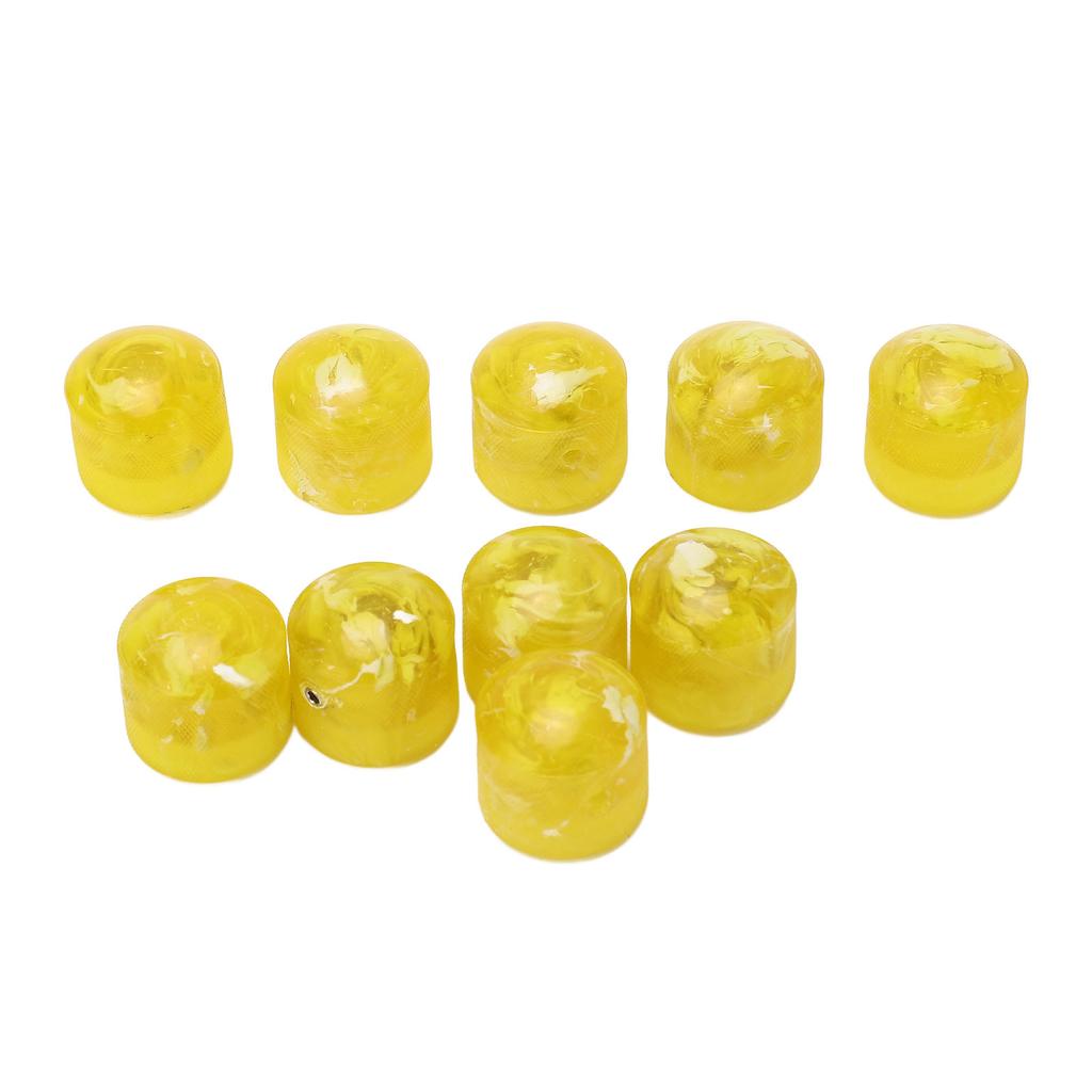 Volume Tone Dome Knobs Plastic Control Electric Guitar Bass Parts Accessories with Hex Wrench GD88 Yellow