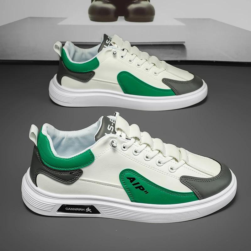 2025 Spring and Autumn New Men's Shoes Leather Low Cut Fashion Fashion Running Sports Men's Casual Fashion Shoes