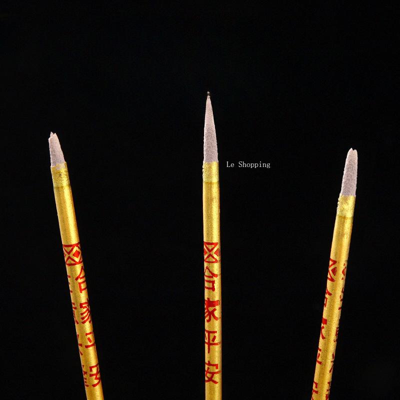 Bambusstäbchenräucherwerk Verblasst nicht Handvergoldete Schriftzeichen Räucherwerk Haus-/Tempelverehrung Buddhaverehrung Gott des Reichtums Rauchloses Aroma