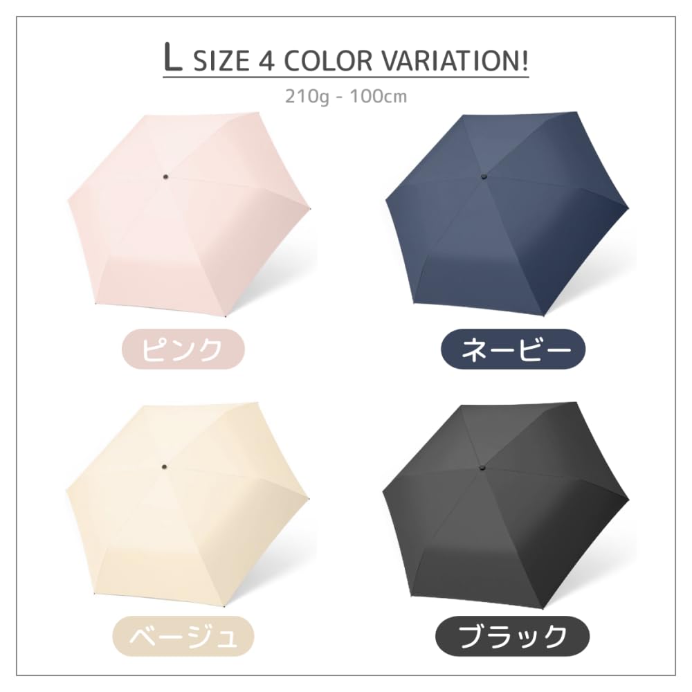 BELLA BEAUTE Folding Sun Automatic Available in 2 Large UV Heat and Light 6 Reinforced Slim Water Compact Storage Umbrella, Umbrella, Open/Close,