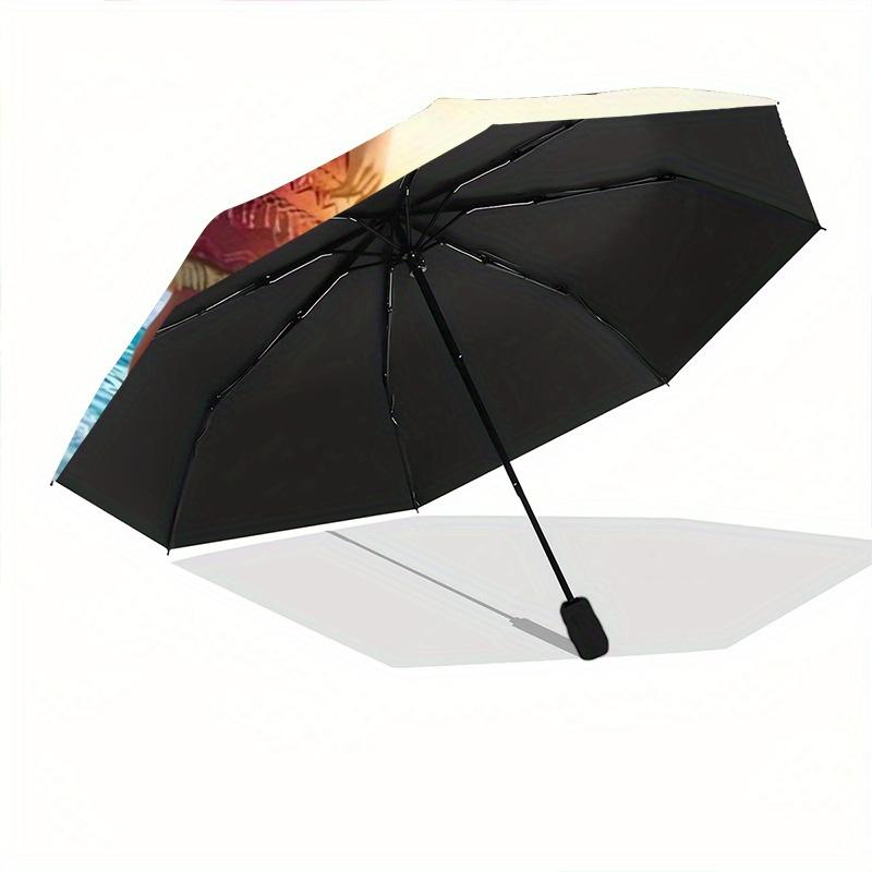 Moana's Adventure Durable Cartoon Folding Umbrella, Portable 3-Fold Compact Umbrella for Men and Women, Suitable for Travel or Daily Use.Y07