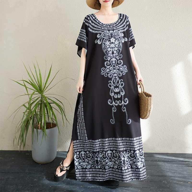 Women's Dress Large Print Extra Long Beach Skirt