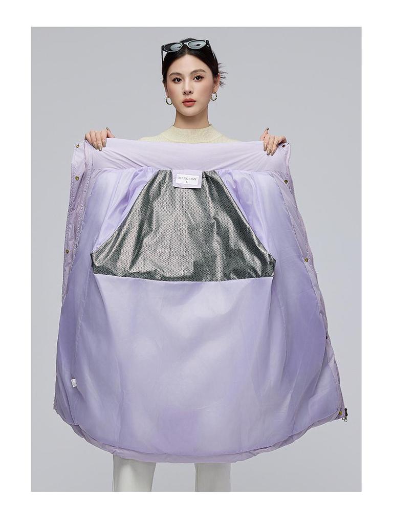 Women's Hooded Mid-Length Winter Cotton Coat: Thick, Cold-Proof, Fashionable Outerwear