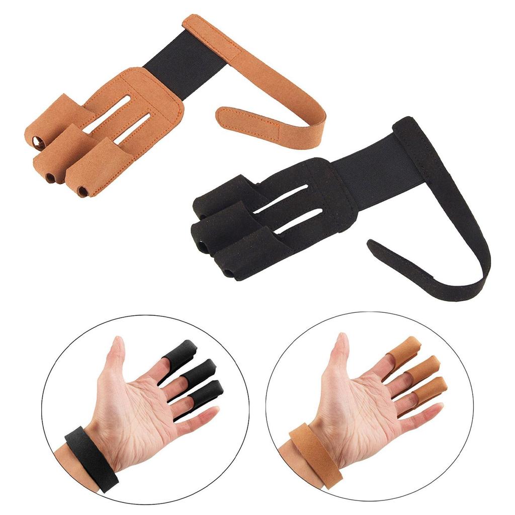 Archery Glove Anti Slip Stretch Adjustable Protector Protector 3 Fingers 3 Fingers Glove Outdoor Sports Accessories Shooting