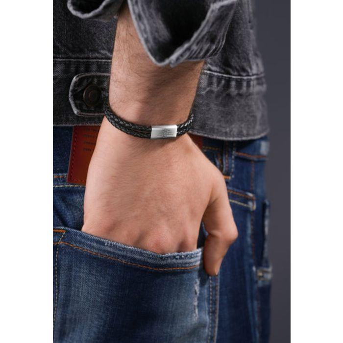 Bracelet - POLICE - Parallel - Cuir Marron - Stainless Steel - Homme