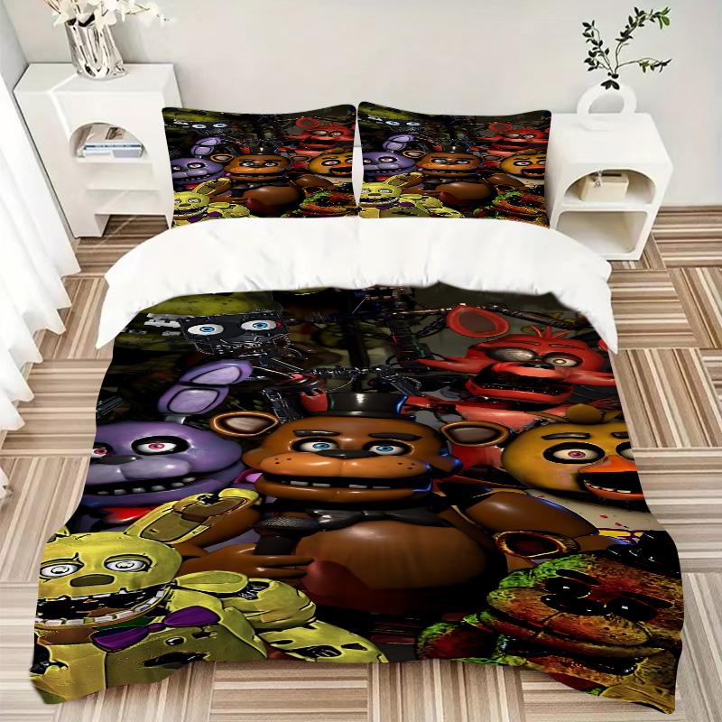 Five Nights Freddy'S Characters Print 3Pcs Bedding Setduvet Cover With 2 Bedropillowcase Home Birthday Gift