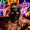 Halloween Mask for Hip Hop Dance Performance, Durable Hard Plastic Ghost Simple Design Face Cosplay, Breathable Unisex Prop Stage Shows