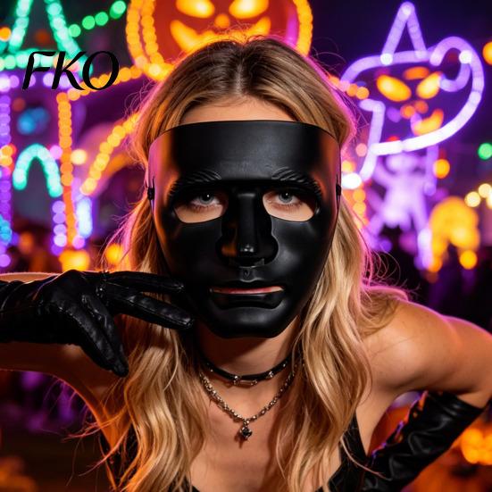 Halloween Mask for Hip Hop Dance Performance, Durable Hard Plastic Ghost Simple Design Face Cosplay, Breathable Unisex Prop Stage Shows