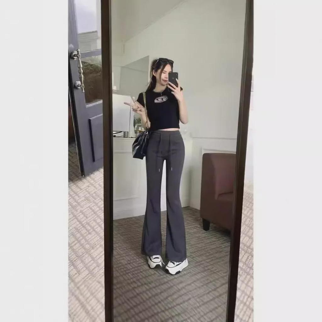 2024 Damen High Waist American-Style Schlaghose Yoga-Hose