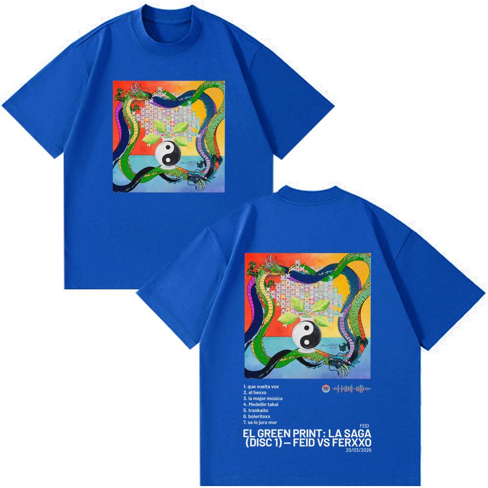 Rapper Feid Ferxxo Tour 2026 Album Print Tshirt Men Women Fashion Tshirts Summer Cotton Casual Loose High Quality Tshirts Tops
